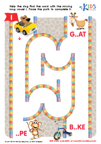 Matching Vowel Sounds Worksheet: Free Printable for Kids